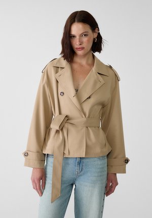 Stradivarius WITH BELT - Letná bunda - beige