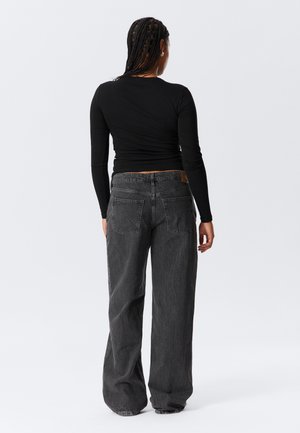 AMPLE LOW RISE LOOSE - Wide Leg - risso black