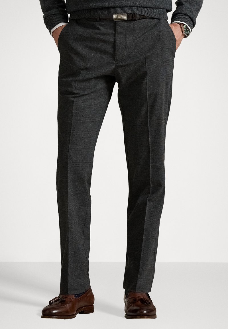 Polo Ralph Lauren MANHASSET STRETCH STRAIGHT FIT TROUSER - Pantalon classique - dark grey prince of wales