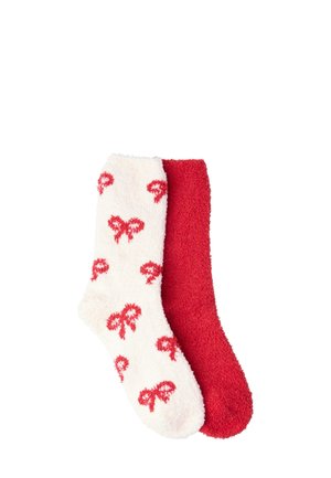COZY BOW 2 PACK - Strømper - red