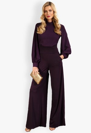 WITH BLOUSON SLEEVE - Kombinezon - damson