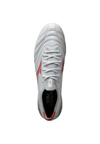 Mizuno MORELIA NEO IV B ELITE RUN ON - Jalkapallokengät kiinteälle alustalle - white radiant red  hot coral