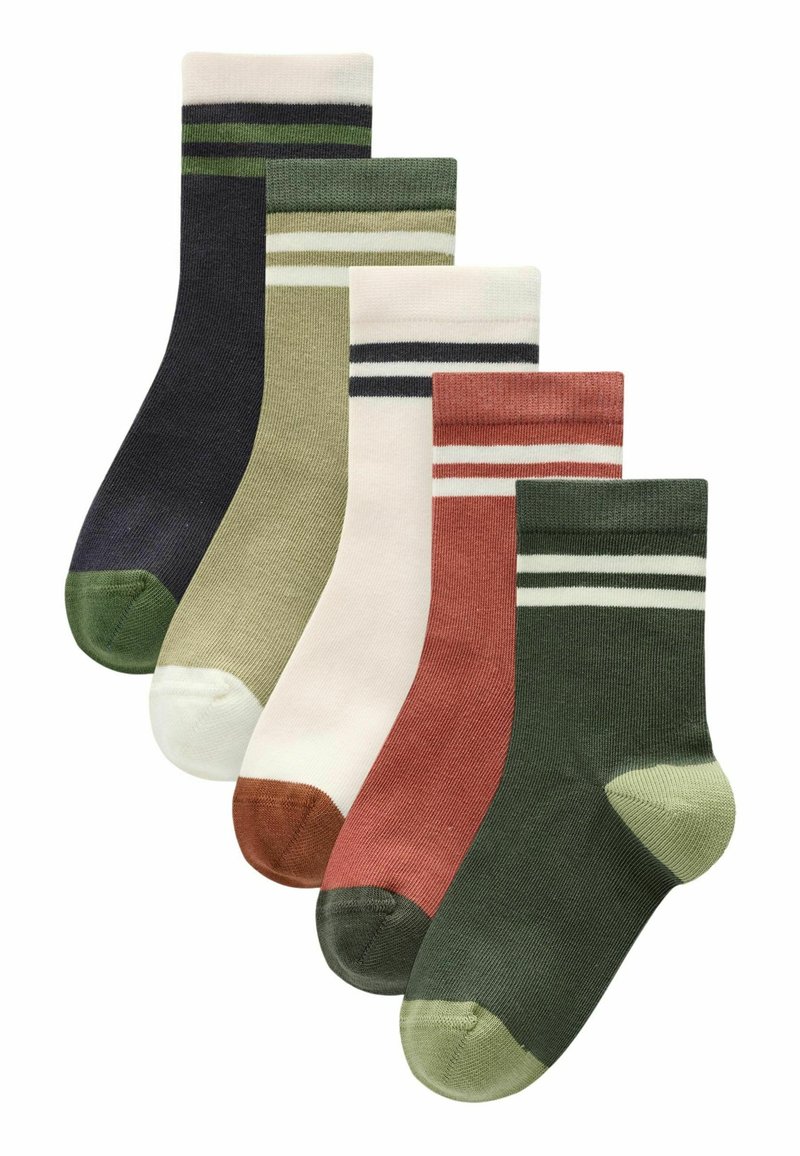Next RICH 5 PACK - Calze - earthy tipped stripes