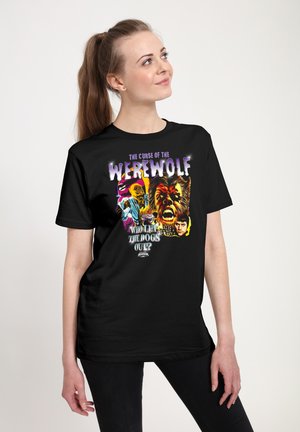 Henry Tiger HORRORLINE WHO LET THE DOGS OUT - T-shirts print - black