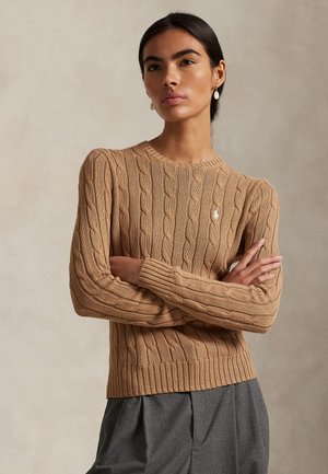 Strikkegenser - collection camel melange