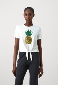 ONLY ONLKITA FRUIT  - T-shirt imprimé - cloud dancer
