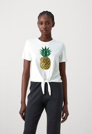 ONLY ONLKITA FRUIT  - T-shirt imprimé - cloud dancer