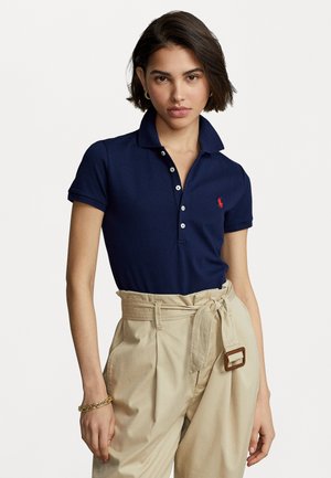 SLIM FIT STRETCH POLO SHIRT - Polokošeľa - refined navy