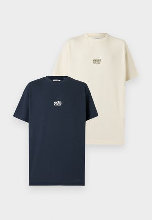 Jack & Jones, JCOBREEZE BACK PRINT TEE 2 PACK - Majica kratkih rukava s printom - outer space/sweet corn