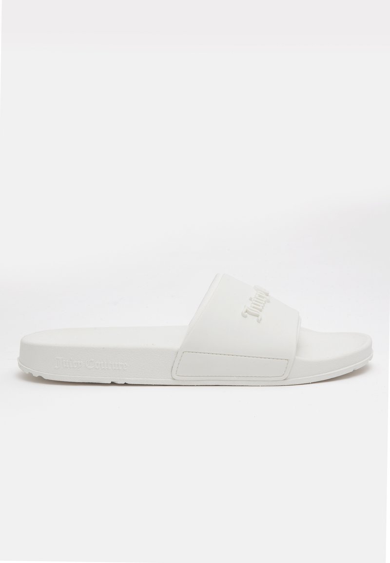 Juicy Couture BREANNA EMBOSSED SLIDER WITH LOGO - Slippers - white