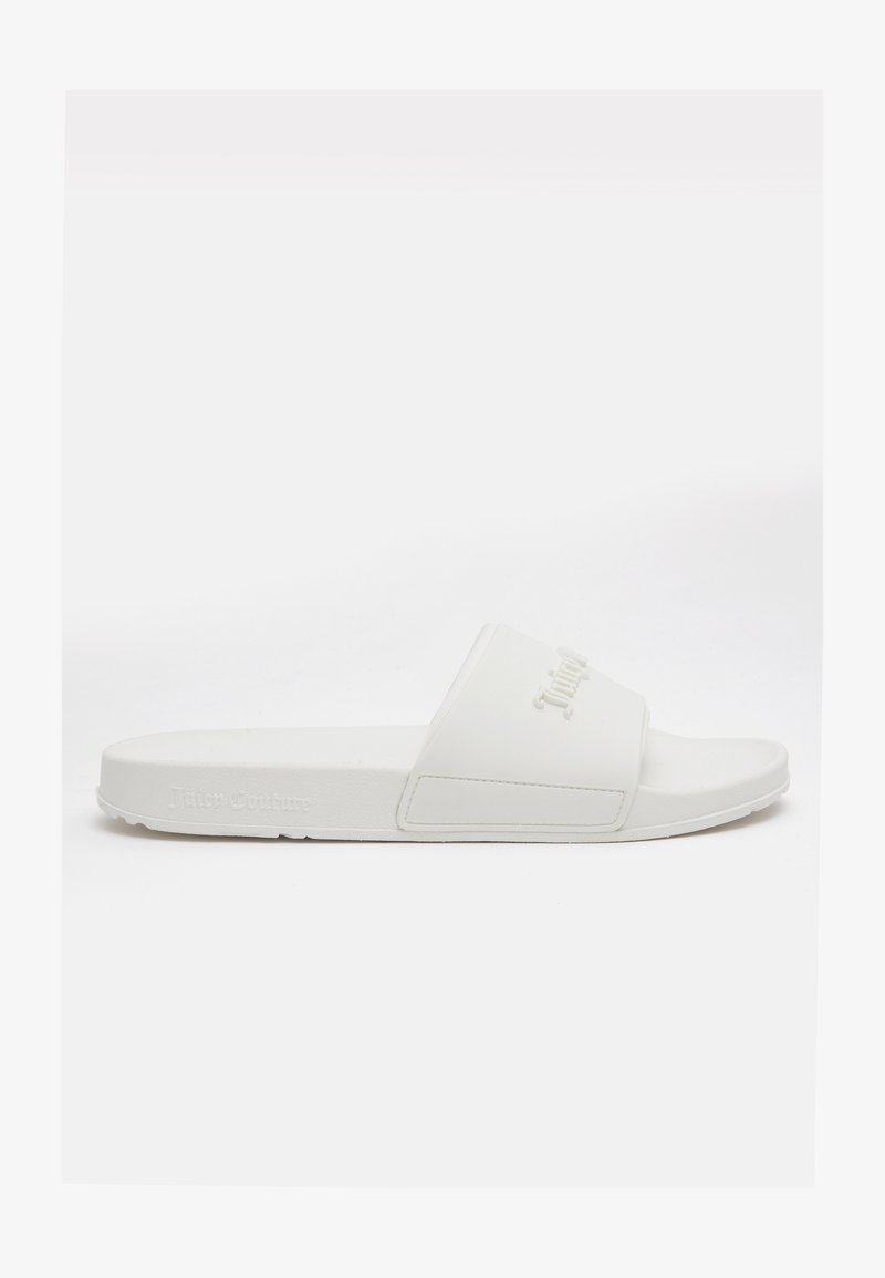 Juicy Couture BREANNA EMBOSSED SLIDER WITH LOGO - Slippers - white