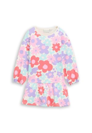 TOM TAILOR, TOM TAILOR KLEIDER & JUMPSUITS SWEAT-KLEID MIT VOLANTS - Freizeitkleid - colorful big floral design