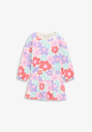 TOM TAILOR, TOM TAILOR KLEIDER & JUMPSUITS SWEAT-KLEID MIT VOLANTS - Robe de jour - colorful big floral design