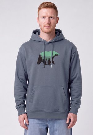 watapparel, WALDBÄR UNISEX - Kapuzenpullover - blue grey