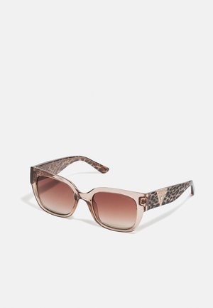 Lunettes de soleil - shiny beige / brown mirror