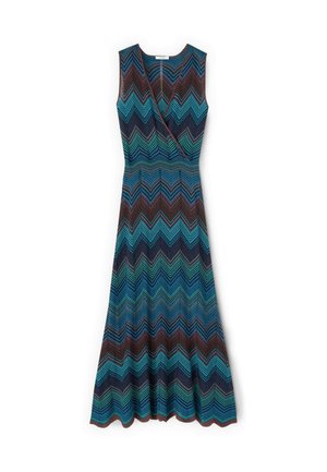 Motivi, VESTITO TUBINO LUNGO CHEVRON - Strickkleid - blu