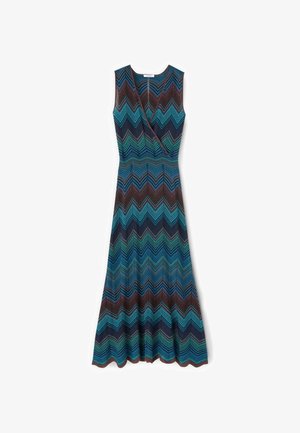 Motivi, VESTITO TUBINO LUNGO CHEVRON - Strickkleid - blu