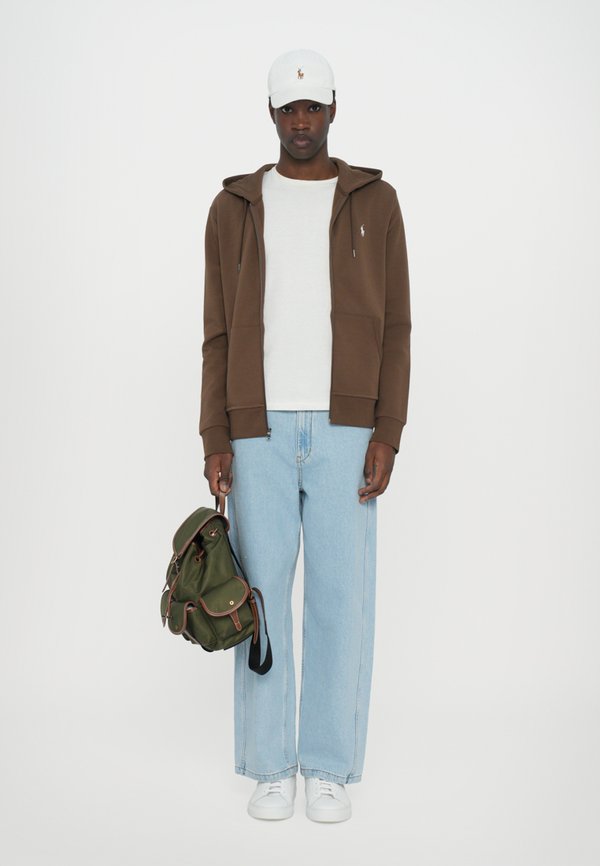 DOUBLE KNIT FULL ZIP HOODIE - Zip-up sweatshirt - chestnut2