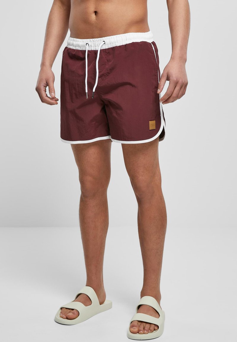 Urban Classics RETRO - Plavecké šortky - white cherry