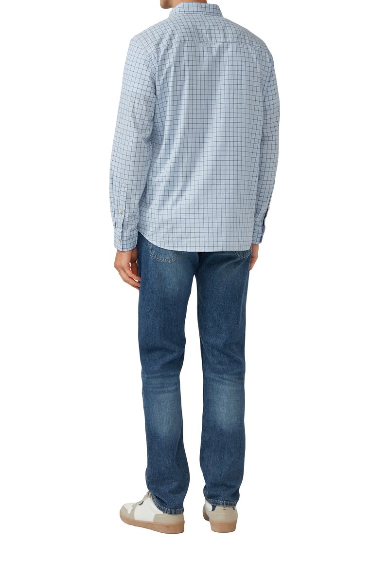 Linen shirt with a button-down collar - navy s.Oliver