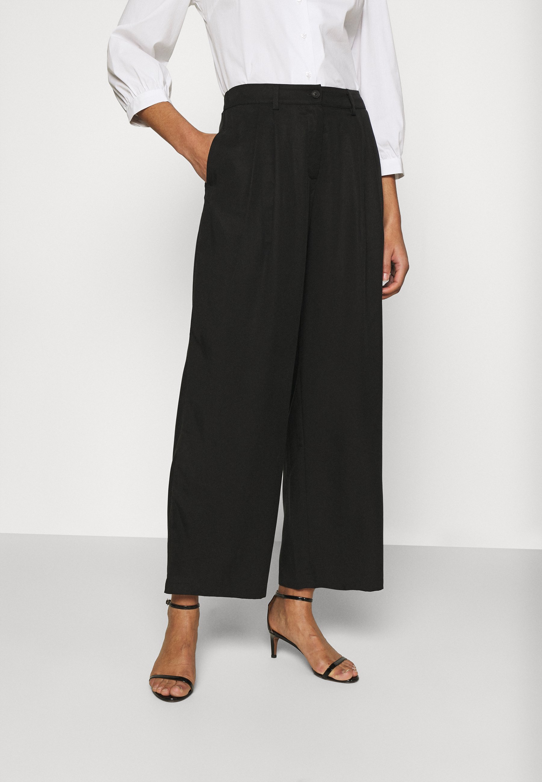 Moss Copenhagen ALIVIA STEPHIE PANTS - Broek - black/Zwart - Zalando.be