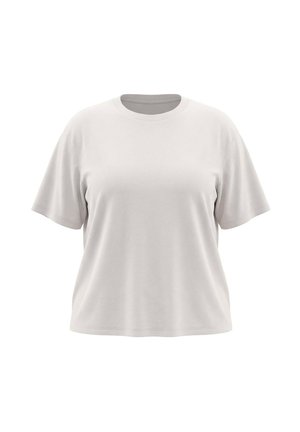 Ulla Popken, T-SHIRT, BOXY FIT, OVERSIZED, INTERLOCK JERSEY, RUNDHALS - T-Shirt basic - grey beige
