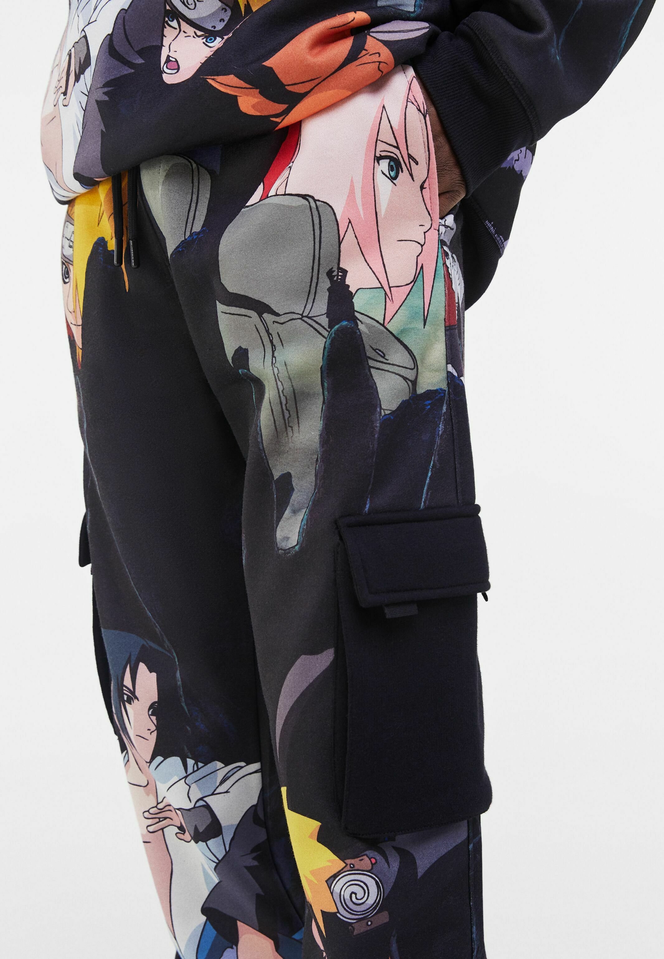 Bershka NARUTO - Pantaloni cargo - black/nero - Zalando.it