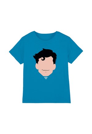 SUPERMAN FACE - Print T-shirt - turquoise