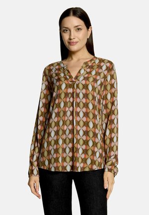 Cartoon, CARTOON MIT MUSTER BLUSENSHIRT - Blouse - green taupe