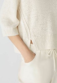 Oui Strickpullover - light stone