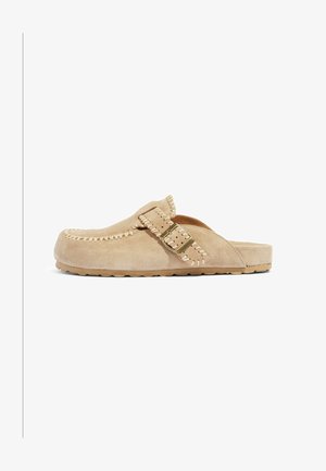 Scarosso CHEYENNE MORNING - Slip-on sandaler - beige suede
