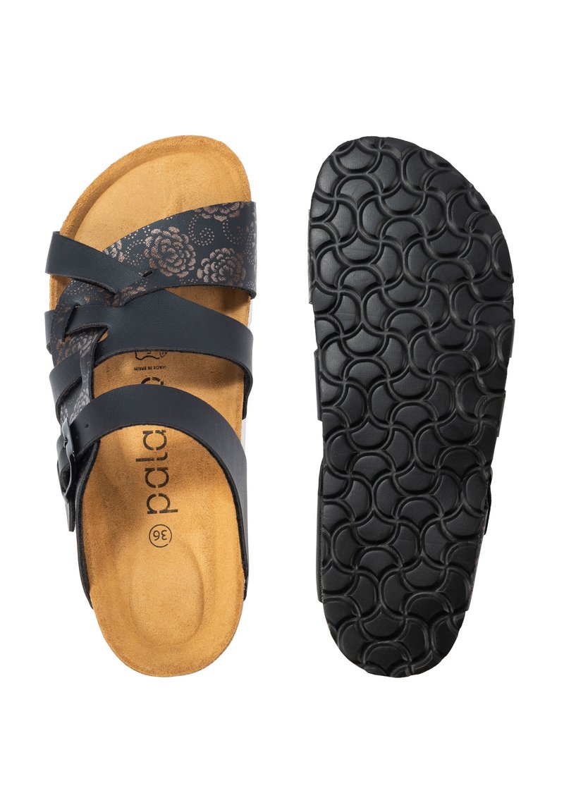 Damen Sneaker | Palado KRETA Pantolette flach black-rose ornament/schwarz - TQ78610 Damen Sneaker | Palado KRETA Pantolette flach black-rose ornament/schwarz - TQ78610