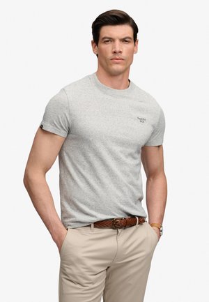 Superdry & Co, SUPERDRY ESSENTIAL SD&CO LOGO EMBROIDERED T-SHIRT.. - T-shirts basic - grey