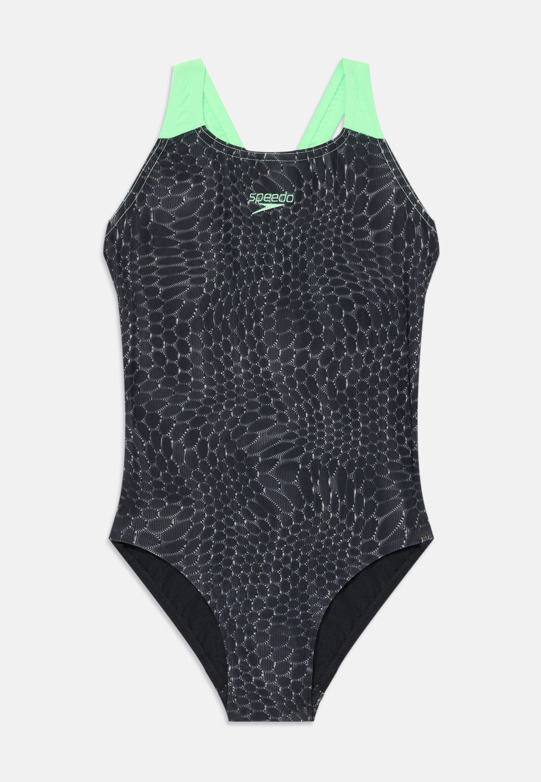 Speedo Costume Da Bagno Per Bambina Eco+ Digital Placement Powerback, Senza Maniche, Schiena Scoperta, Per Nuoto E Piscina