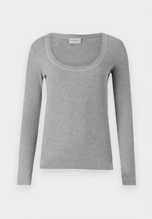 CLOSED FLAT LOCK LONG SLEEVE - Topper langermet - light grey