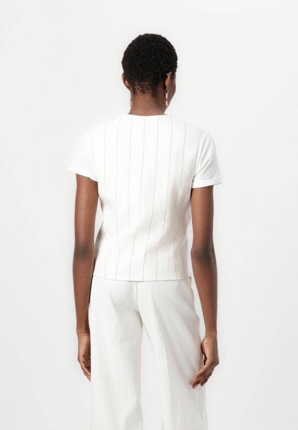 PINSTRIPE VEST - Waistcoat - eggshell3