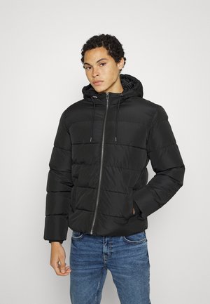 Only & Sons MELVIN QUILTED HOOD  - Talvejope - black/phantom/griffin