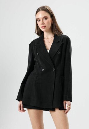 DOUBLE BREASTED - Kurzmantel - black
