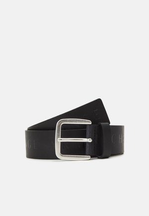 BELT - Cinturón - nero/nero lucido - black/shiny black