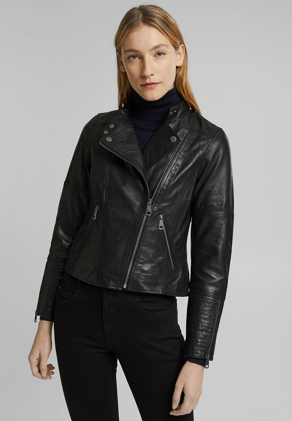 esprit leather jacket womens