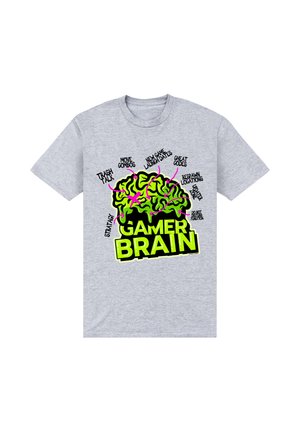 MATT KEELING GAMER BRAIN - Print T-shirt - light heather grey