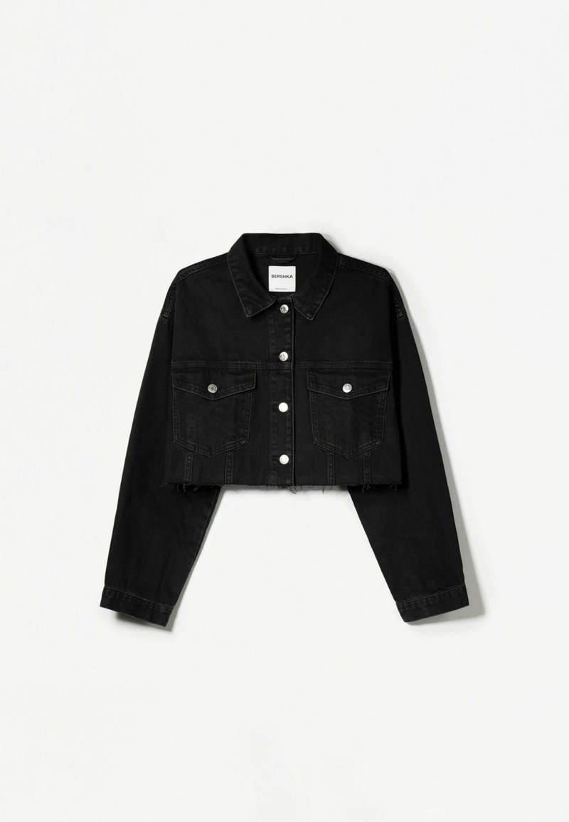 Frange Zara Giubbotto Di Jeans Nero Zara Zara Giacca Jeans Frange - Main Image