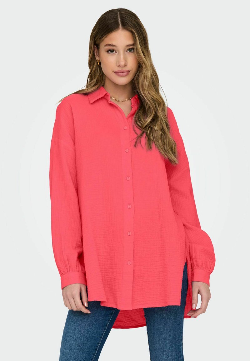 ONLY ONLTHYRA  - Bluza z gumbi - sun kissed coral