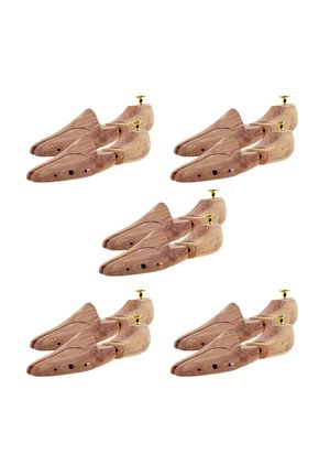 MIT DOPPELFEDER OPTIMALE PASSFORM UND VENTILATION 5 PAAR - Schuhspanner - zedernholz natur