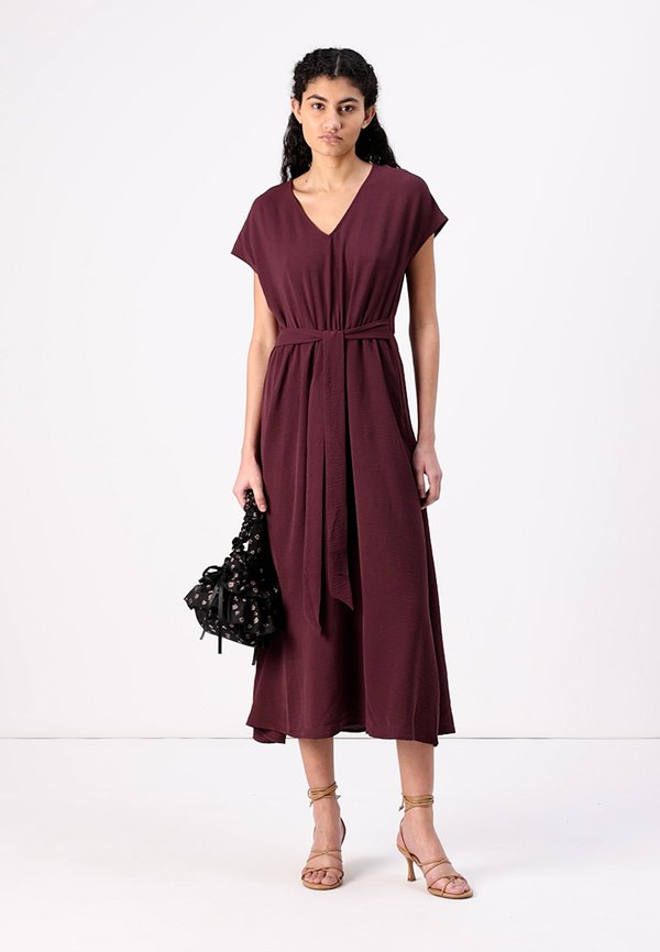 VMALVA V NECK MIDI DRESS - Day dress - winetasting2