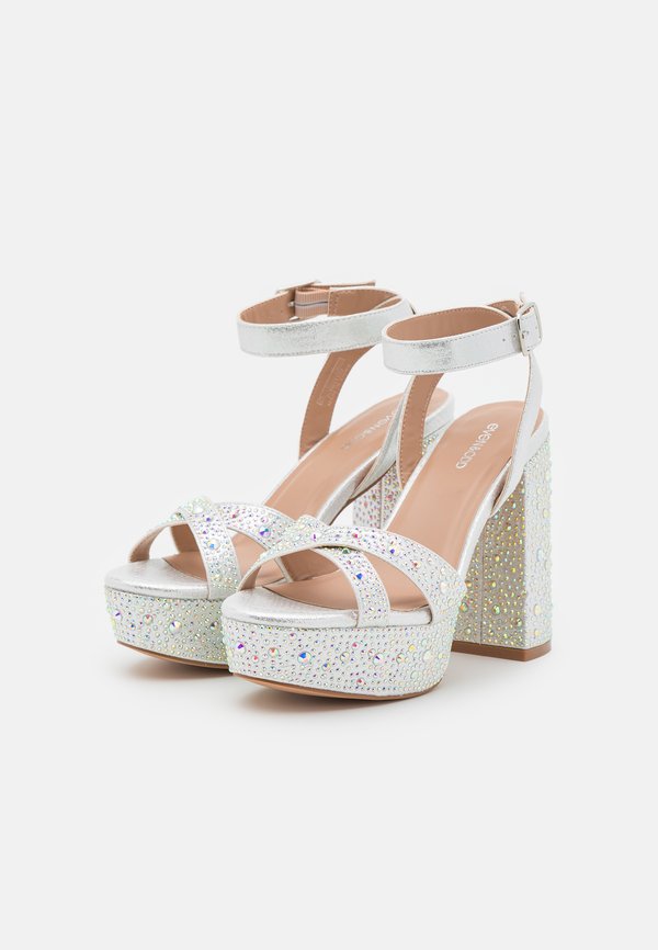 High heeled sandals - silver2