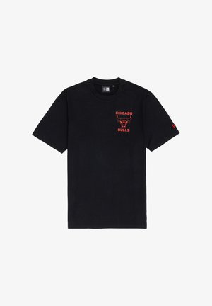 New Era, CHICAGO BULLS NBA COURT GRAPHC REG TEE UNISEX - Ρούχα για κλαμπ - black