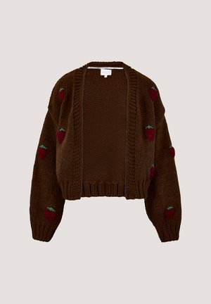 Apricot, CHUNKY KNIT STRAWBERRY CARDIGAN - Жилетка - brown