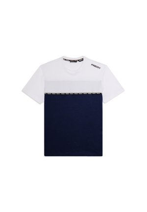 COLOUR BLOCK CON INSERTO LOGATO - Camiseta estampada - blue