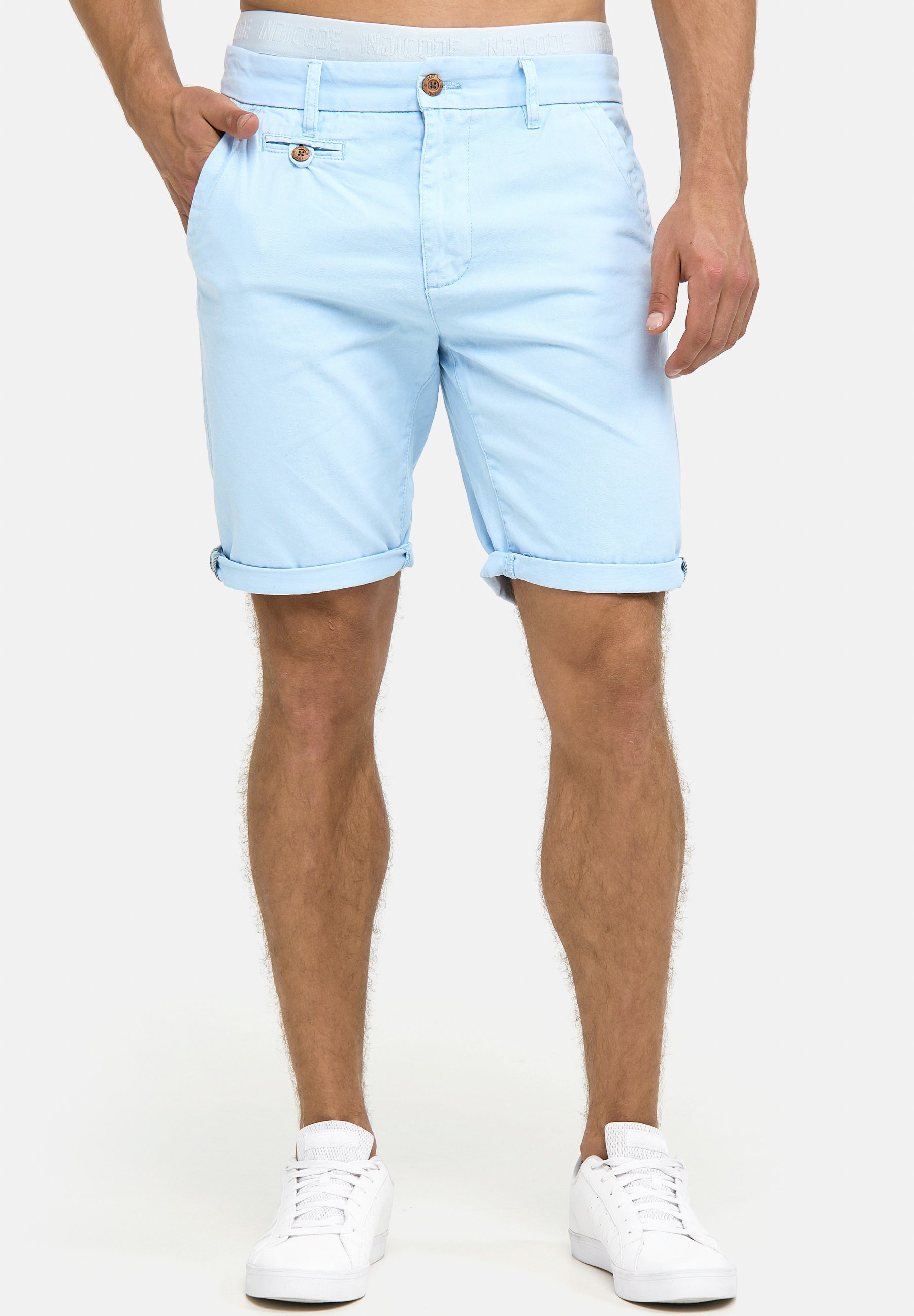 Indicode Heren Cuba Chino Shorts | Korte broek met 5 zakken Kit M
